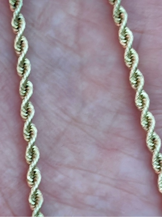 Vintage Jewelry - 14K Genuine Gold 30” Vintage Italian Gold Rope Necklace